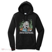 Unbothered Moo Deng Bouncy Pig Meme Cute Baby Hippo Viral Women's Hoodie thumb 0