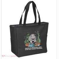 Unbothered Moo Deng Bouncy Pig Meme Cute Baby Hippo Viral Tote Bag thumb 2