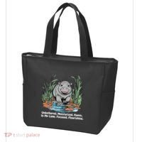 Unbothered Moo Deng Bouncy Pig Meme Cute Baby Hippo Viral Tote Bag thumb 3