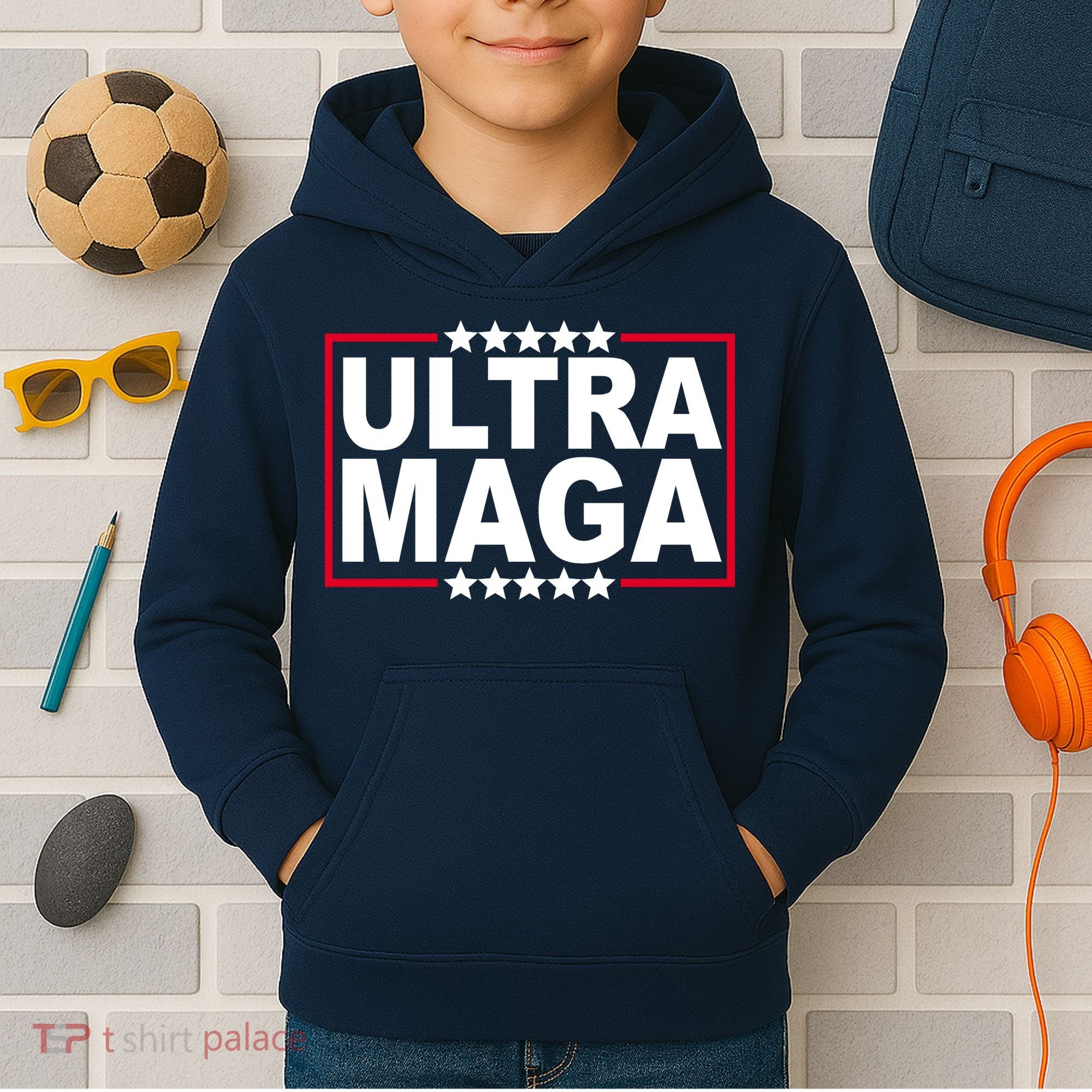 Ultra Maga Donald Trump Kids Hoodie