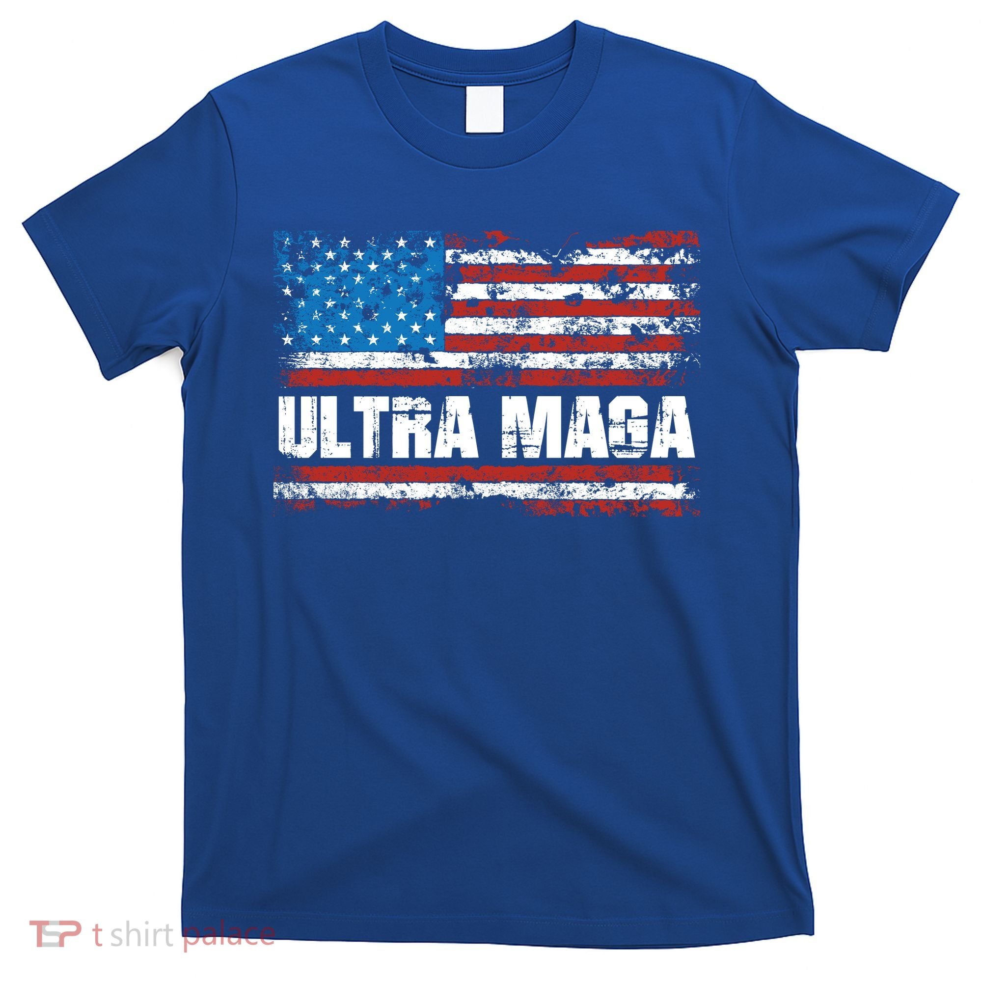 Ultra MAGA Distressed United States Of America USA Flag T-Shirt