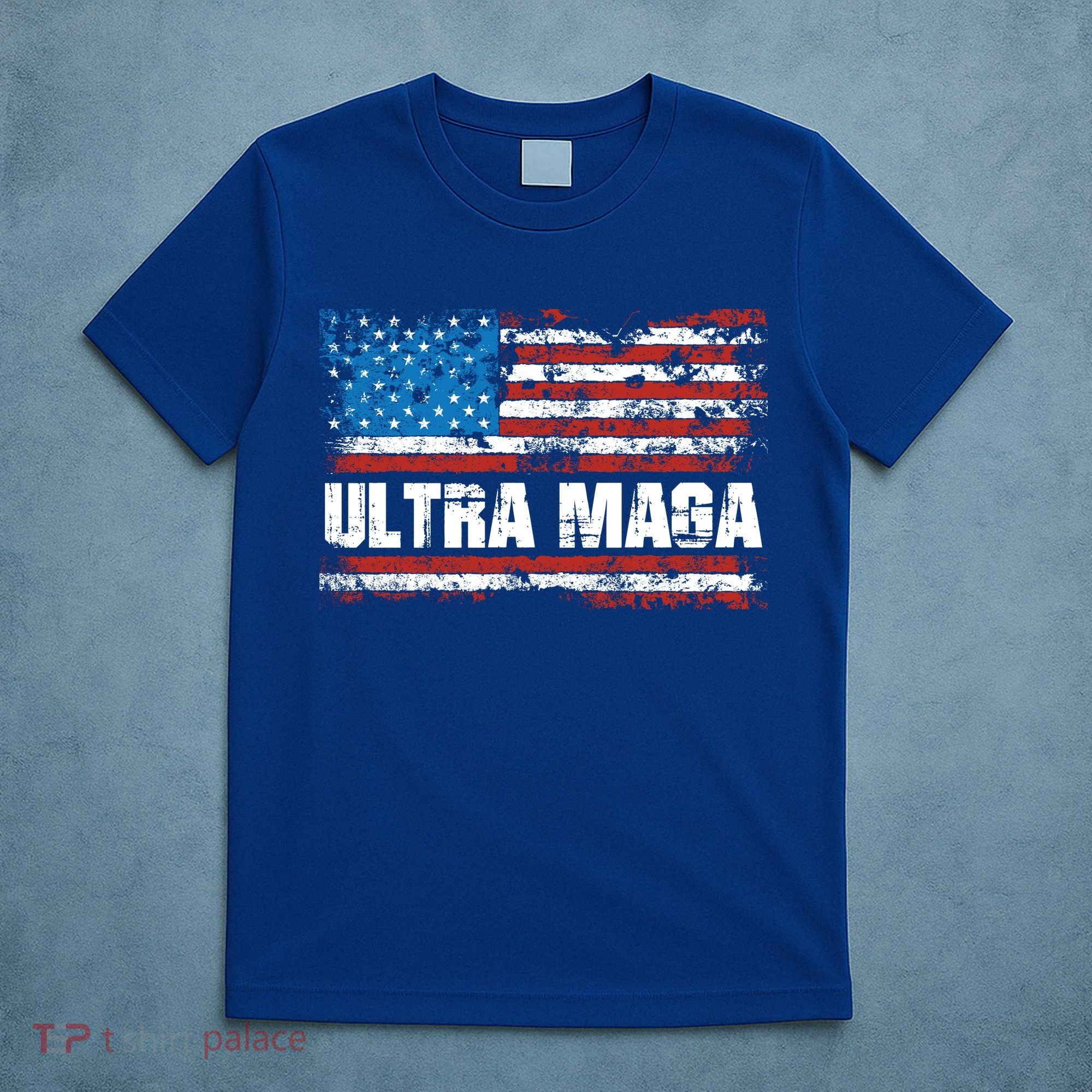 Ultra MAGA Distressed United States Of America USA Flag T-Shirt