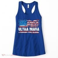 Ultra MAGA Distressed United States Of America USA Flag Women's Tank Top thumb 0