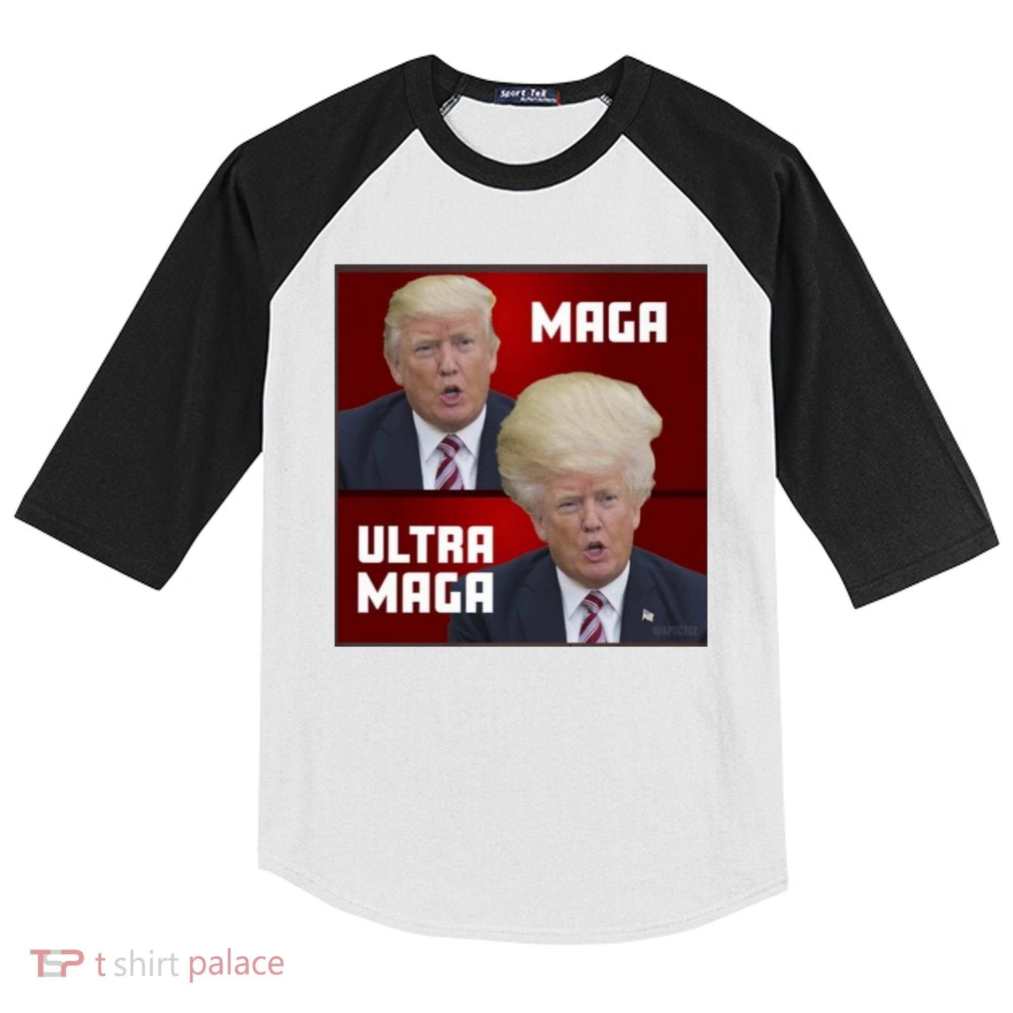 Ultra Maga Donald J Trump Ultra Maga Kids Colorblock Raglan Jersey