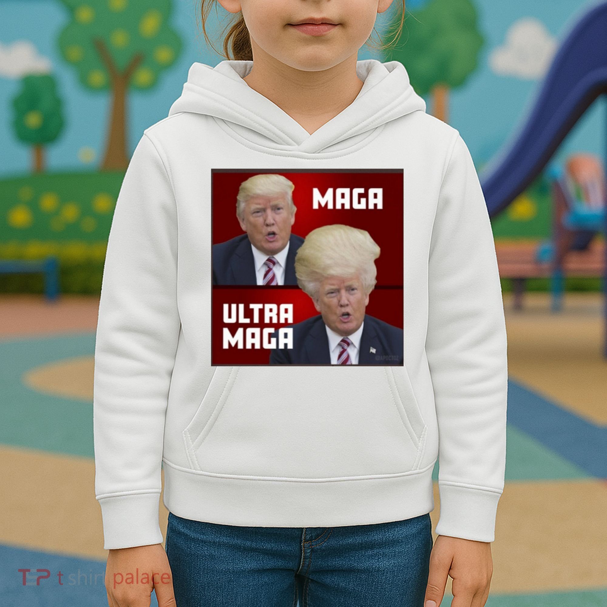 Ultra Maga Donald J Trump Ultra Maga Kids Hoodie