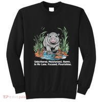 Unbothered Moo Deng Bouncy Pig Meme Cute Baby Hippo Viral Sweatshirt thumb 0