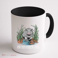 Unbothered Moo Deng Bouncy Pig Meme Cute Baby Hippo Viral Coffee Mug thumb 1