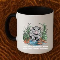 Unbothered Moo Deng Bouncy Pig Meme Cute Baby Hippo Viral Coffee Mug thumb 2