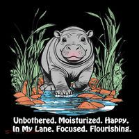 Unbothered Moo Deng Bouncy Pig Meme Cute Baby Hippo Viral Coffee Mug thumb 5