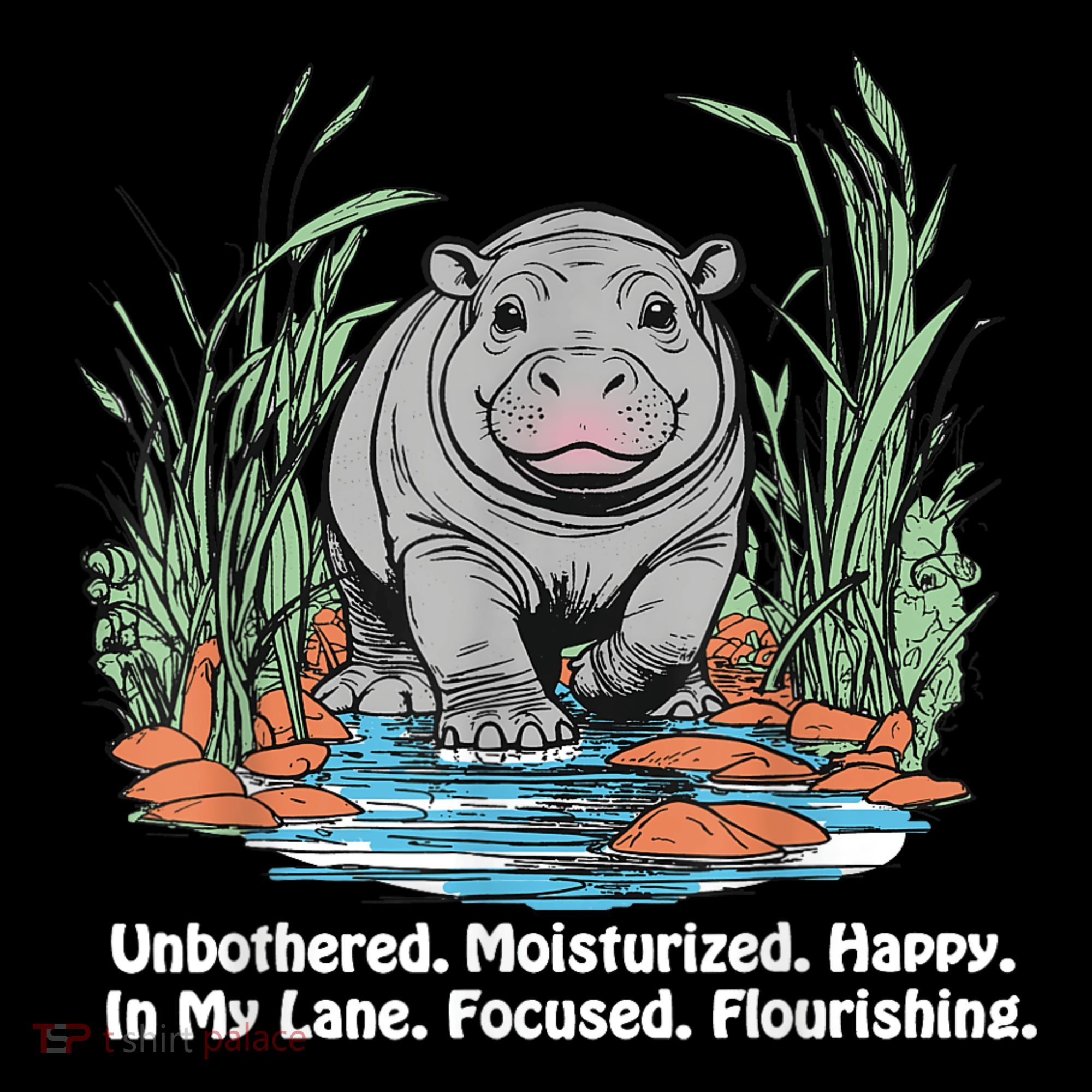 Unbothered Moo Deng Bouncy Pig Meme Cute Baby Hippo Viral Coffee Mug