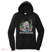 Unbothered Moo Deng Bouncy Pig Meme Cute Baby Hippo Viral Women's Hoodie thumb 0