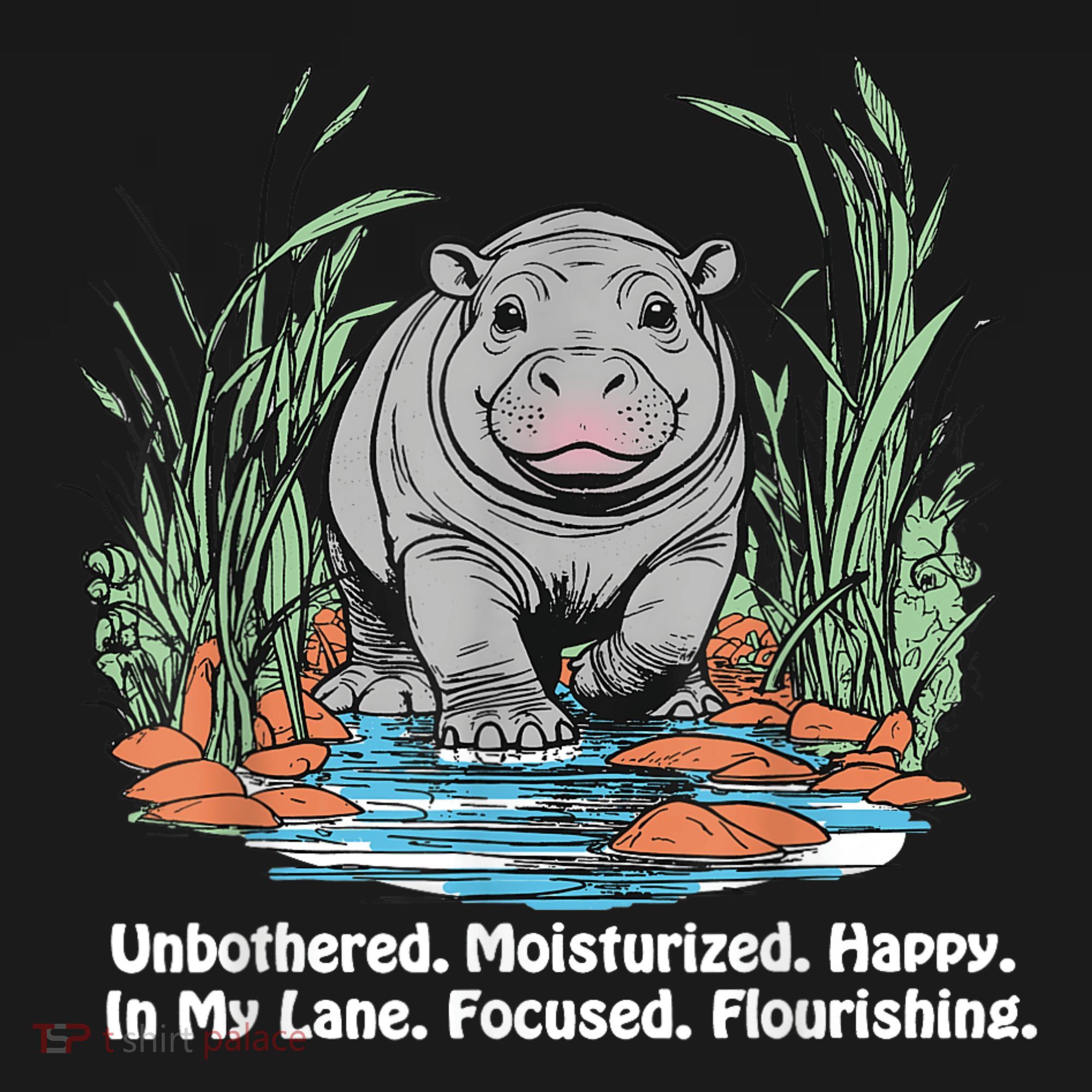 Unbothered Moo Deng Bouncy Pig Meme Cute Baby Hippo Viral Women's Hoodie