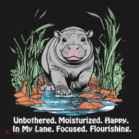 Unbothered Moo Deng Bouncy Pig Meme Cute Baby Hippo Viral Mousepad thumb 1