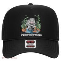 Unbothered Moo Deng Bouncy Pig Meme Cute Baby Hippo Viral Hat thumb 0