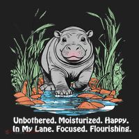 Unbothered Moo Deng Bouncy Pig Meme Cute Baby Hippo Viral Hat thumb 2