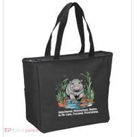 Unbothered Moo Deng Bouncy Pig Meme Cute Baby Hippo Viral Tote Bag thumb 2