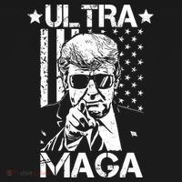 Ultra Maga Donald Trump USA Flag Women's Hoodie thumb 2