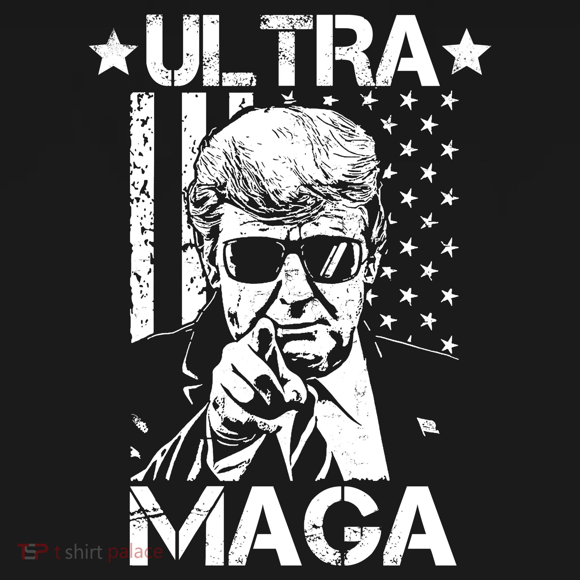 Ultra Maga Donald Trump USA Flag Women's Hoodie