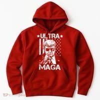 Ultra Maga Donald Trump USA Flag Hoodie thumb 0