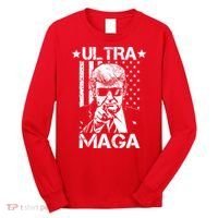 Ultra Maga Donald Trump USA Flag Long Sleeve Shirt thumb 0