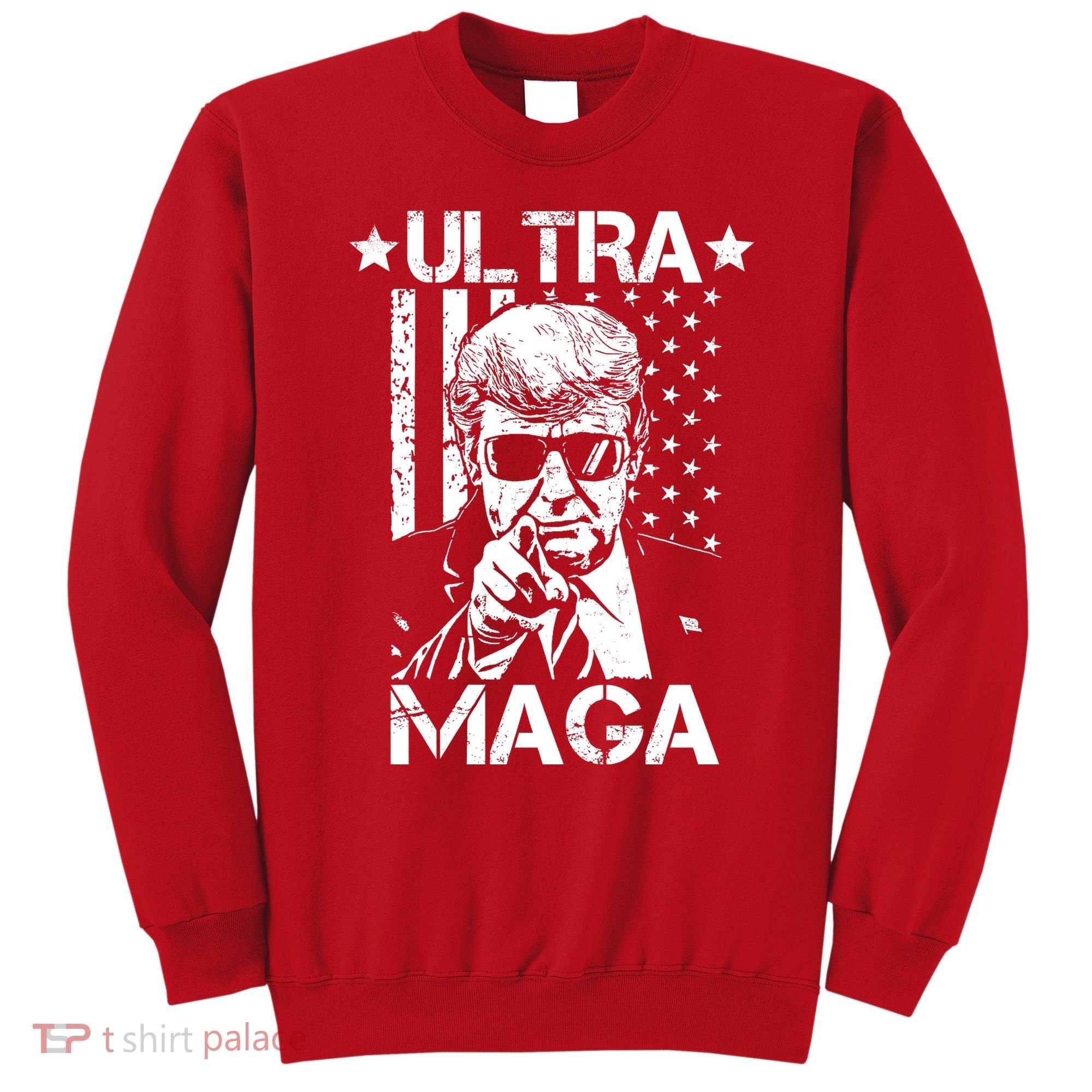 Ultra Maga Donald Trump USA Flag Sweatshirt