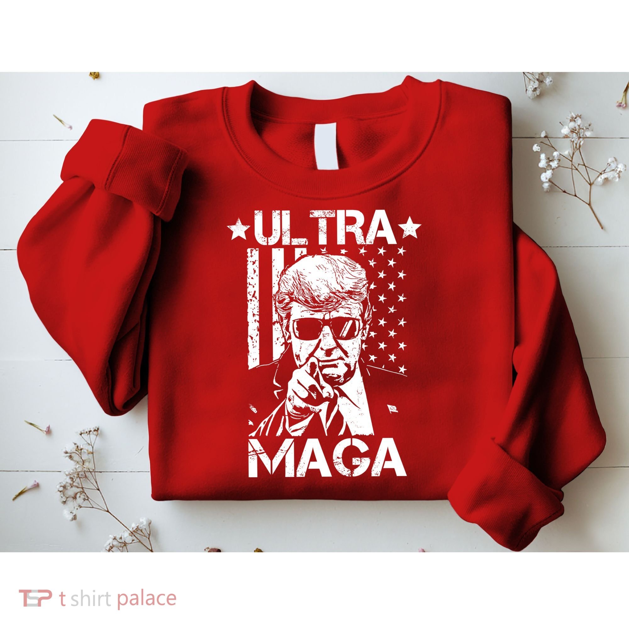 Ultra Maga Donald Trump USA Flag Sweatshirt