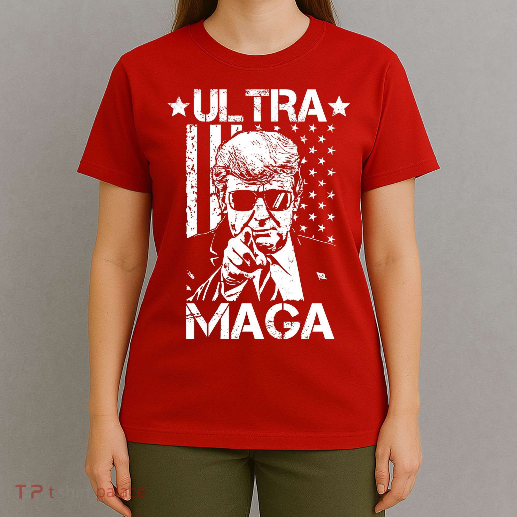 Ultra Maga Donald Trump USA Flag T-Shirt