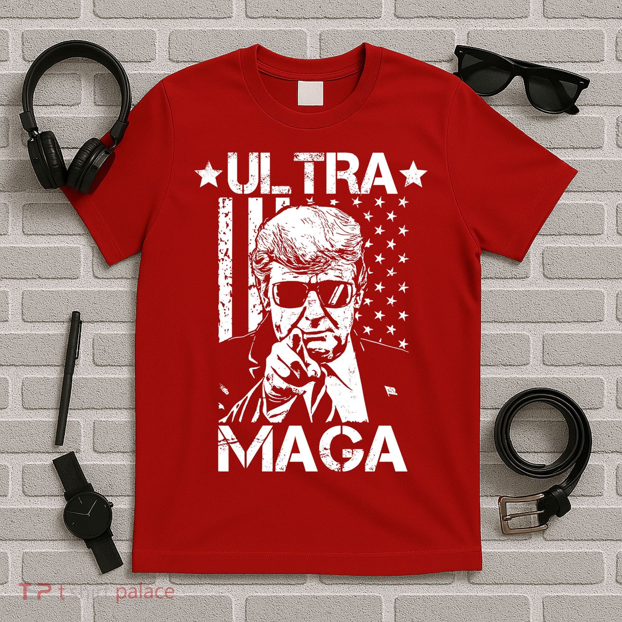 Ultra Maga Donald Trump USA Flag T-Shirt