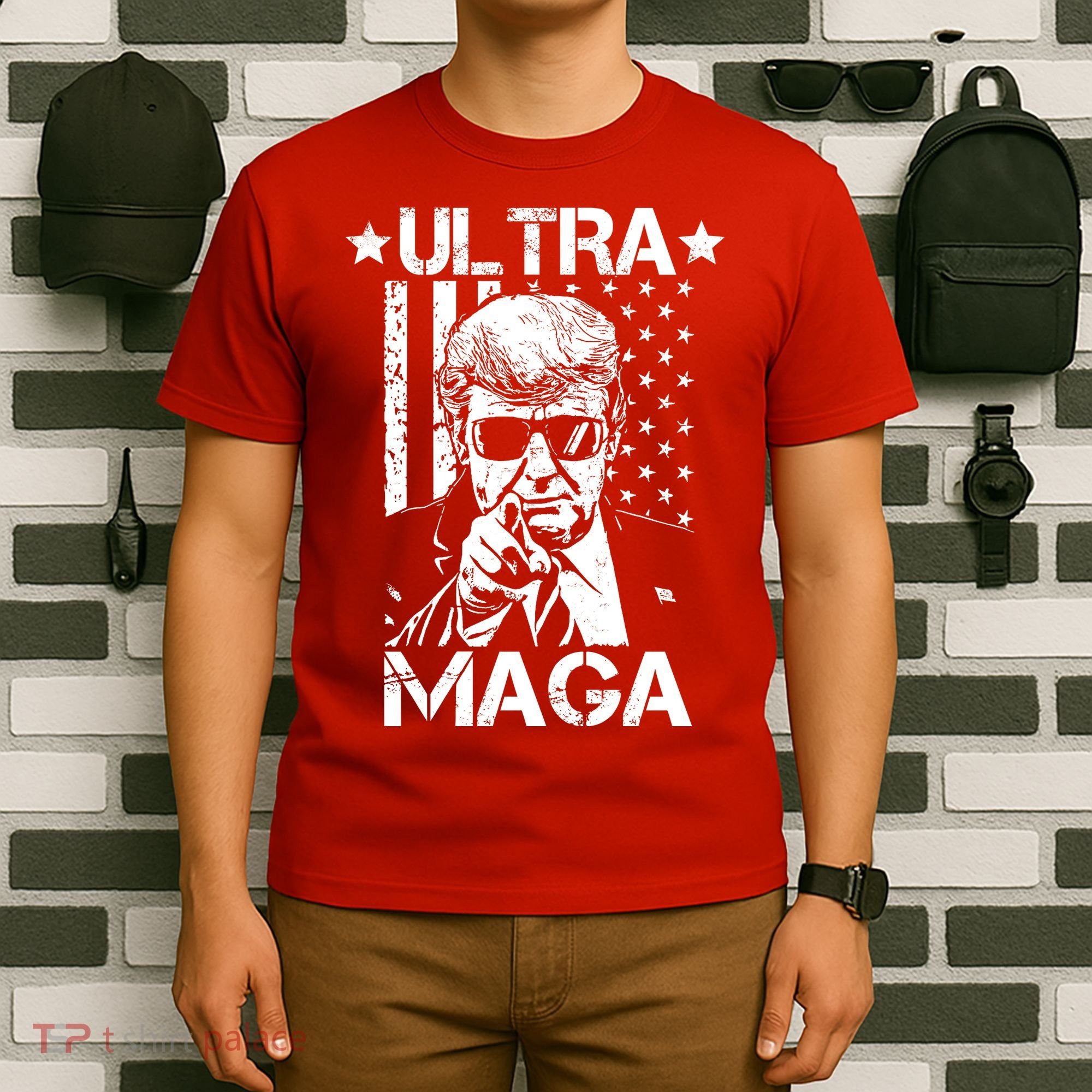 Ultra Maga Donald Trump USA Flag T-Shirt