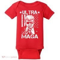 Ultra Maga Donald Trump USA Flag Baby Bodysuit thumb 0