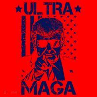 Ultra Maga Donald Trump USA Flag Santa Hat thumb 1