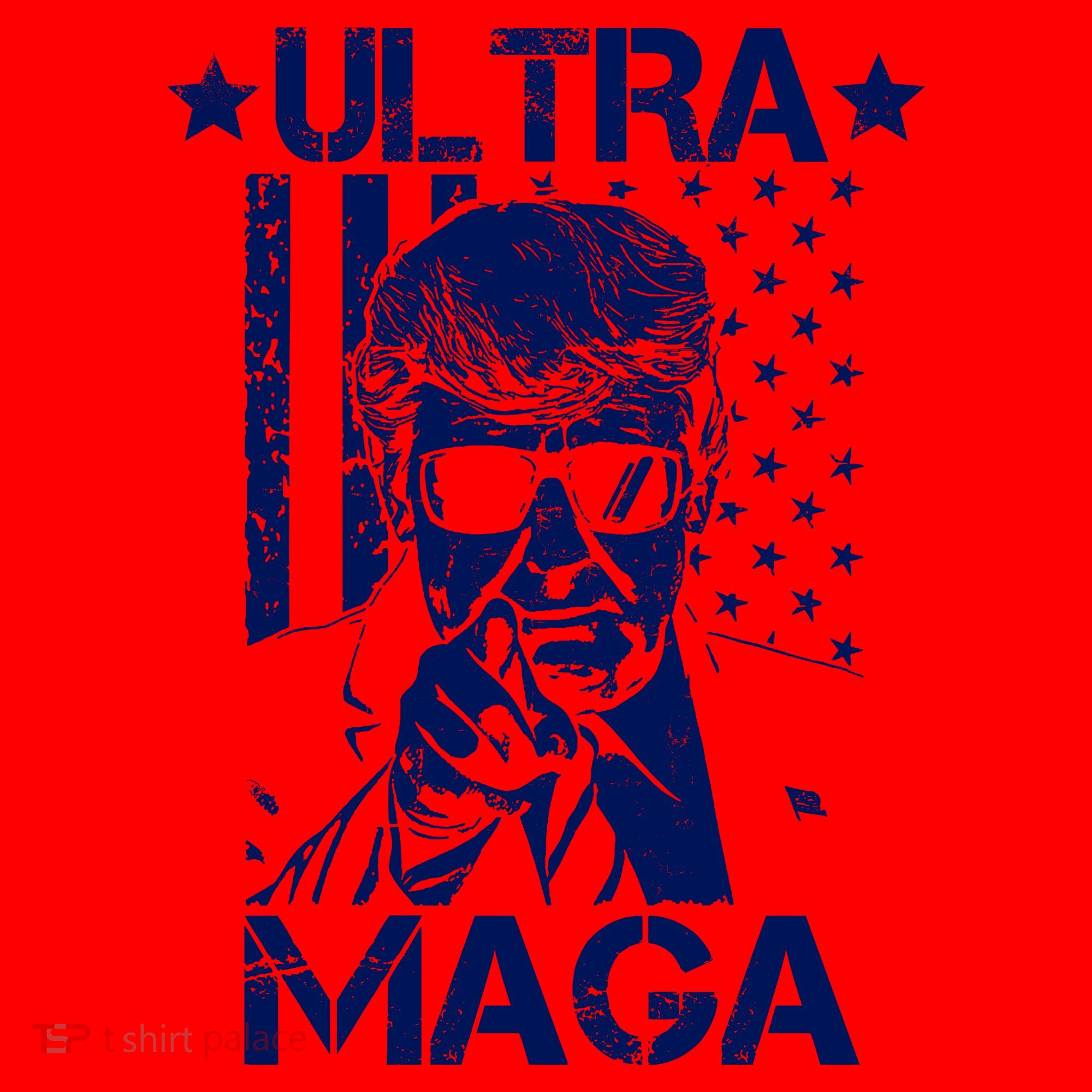 Ultra Maga Donald Trump USA Flag Santa Hat