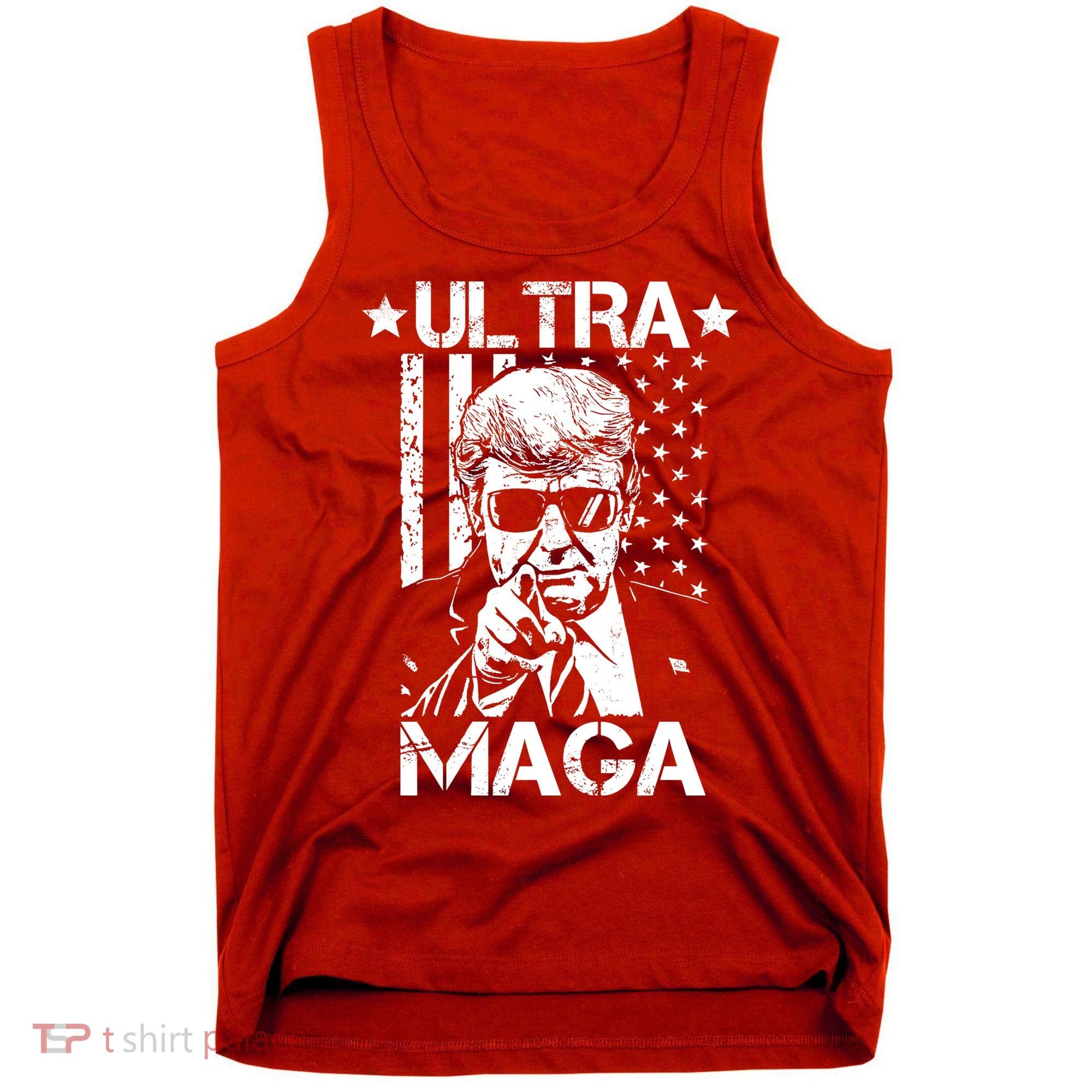 Ultra Maga Donald Trump USA Flag Tank Top