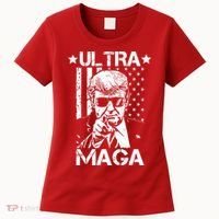 Ultra Maga Donald Trump USA Flag Women's T-Shirt thumb 0