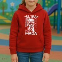 Ultra Maga Donald Trump USA Flag Kids Hoodie thumb 3