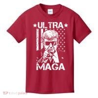 Ultra Maga Donald Trump USA Flag Kids T-Shirt thumb 0