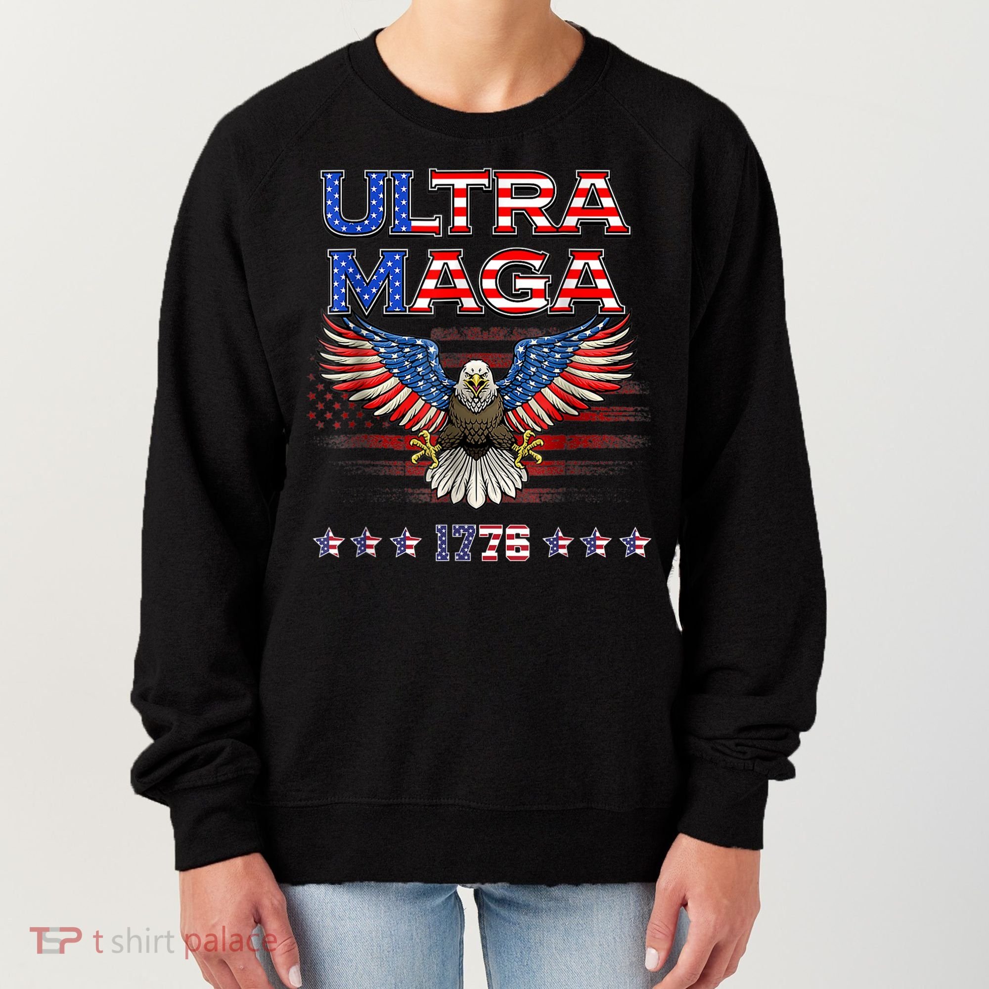 Ultra Mega Eagle 2022, Ultra Maga Tee AMERICAN, FLAG, EAGLE Women's Sweatshirt