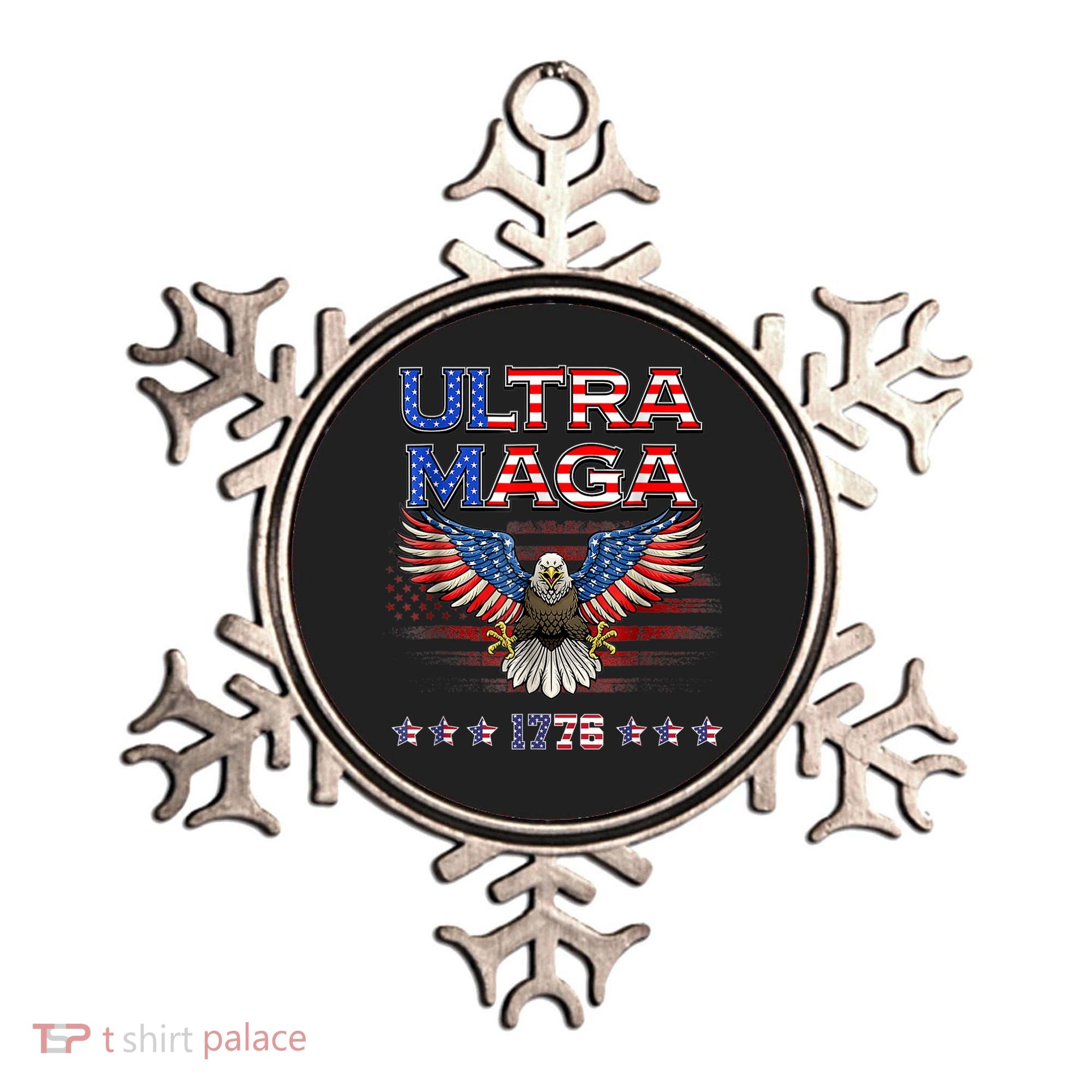 Ultra Mega Eagle 2022, Ultra Maga Tee AMERICAN, FLAG, EAGLE Ornament