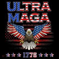 Ultra Mega Eagle 2022, Ultra Maga Tee AMERICAN, FLAG, EAGLE Ornament thumb 1