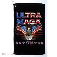 Ultra Mega Eagle 2022, Ultra Maga Tee AMERICAN, FLAG, EAGLE Golf Towel thumb 0