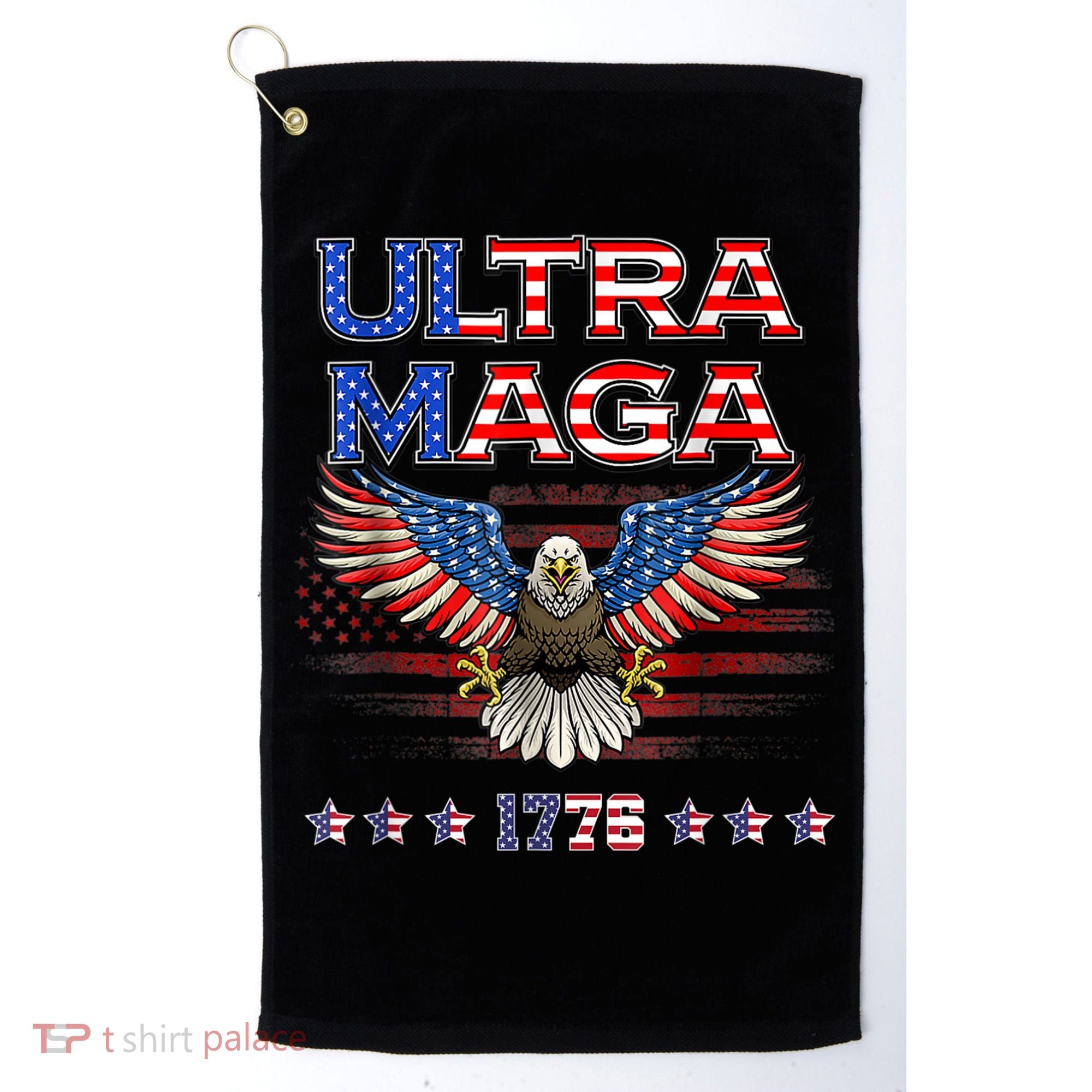 Ultra Mega Eagle 2022, Ultra Maga Tee AMERICAN, FLAG, EAGLE Golf Towel
