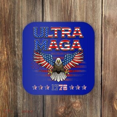 Ultra Mega Eagle 2022, Ultra Maga Tee AMERICAN, FLAG, EAGLE Coaster