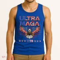 Ultra Mega Eagle 2022, Ultra Maga Tee AMERICAN, FLAG, EAGLE Tank Top thumb 3