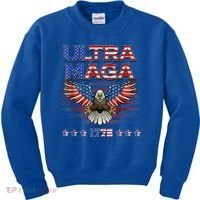 Ultra Mega Eagle 2022, Ultra Maga Tee AMERICAN, FLAG, EAGLE Kids Sweatshirt thumb 0