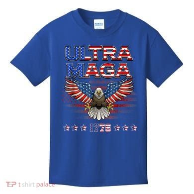 Ultra Mega Eagle 2022, Ultra Maga Tee AMERICAN, FLAG, EAGLE Kids T-Shirt