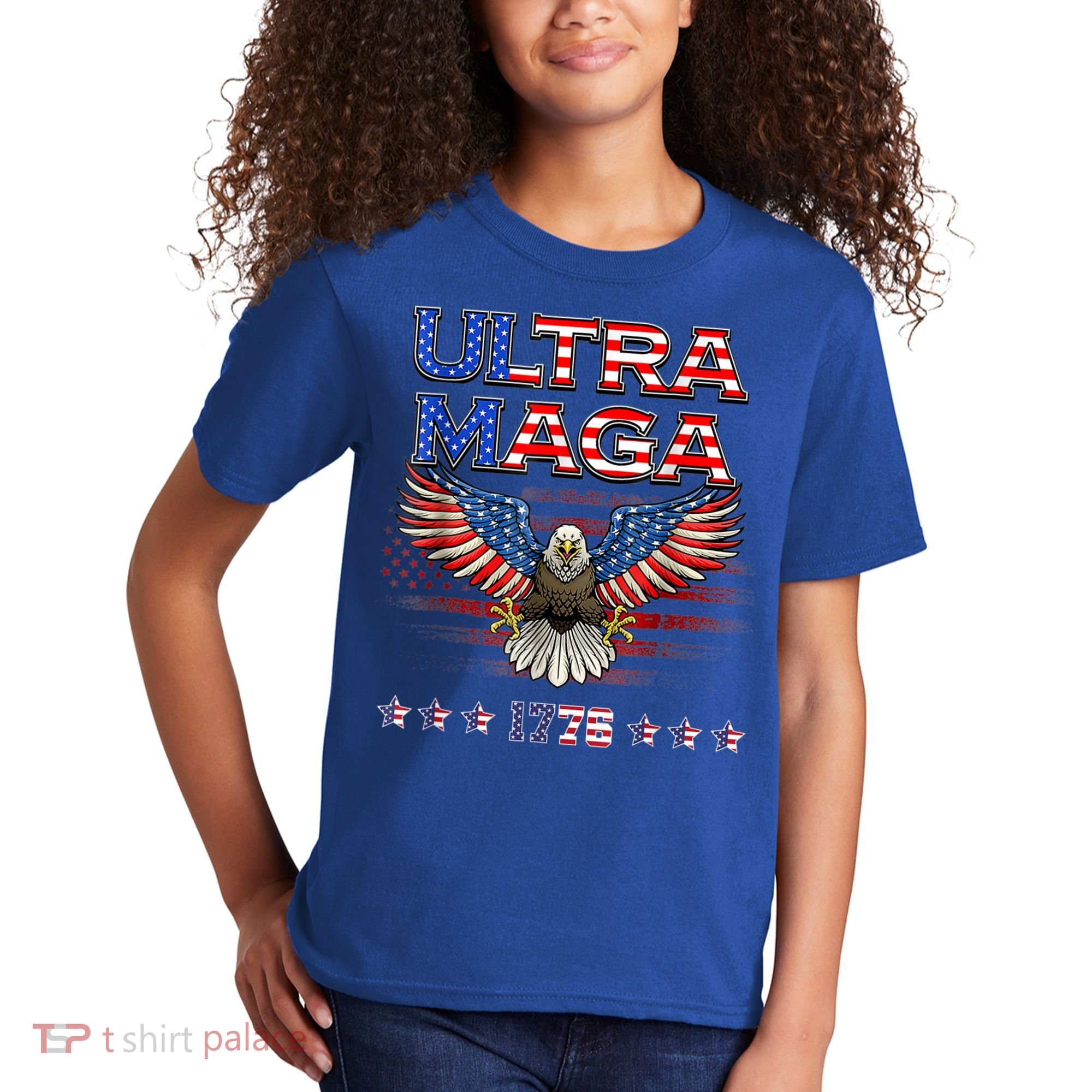 Ultra Mega Eagle 2022, Ultra Maga Tee AMERICAN, FLAG, EAGLE Kids T-Shirt
