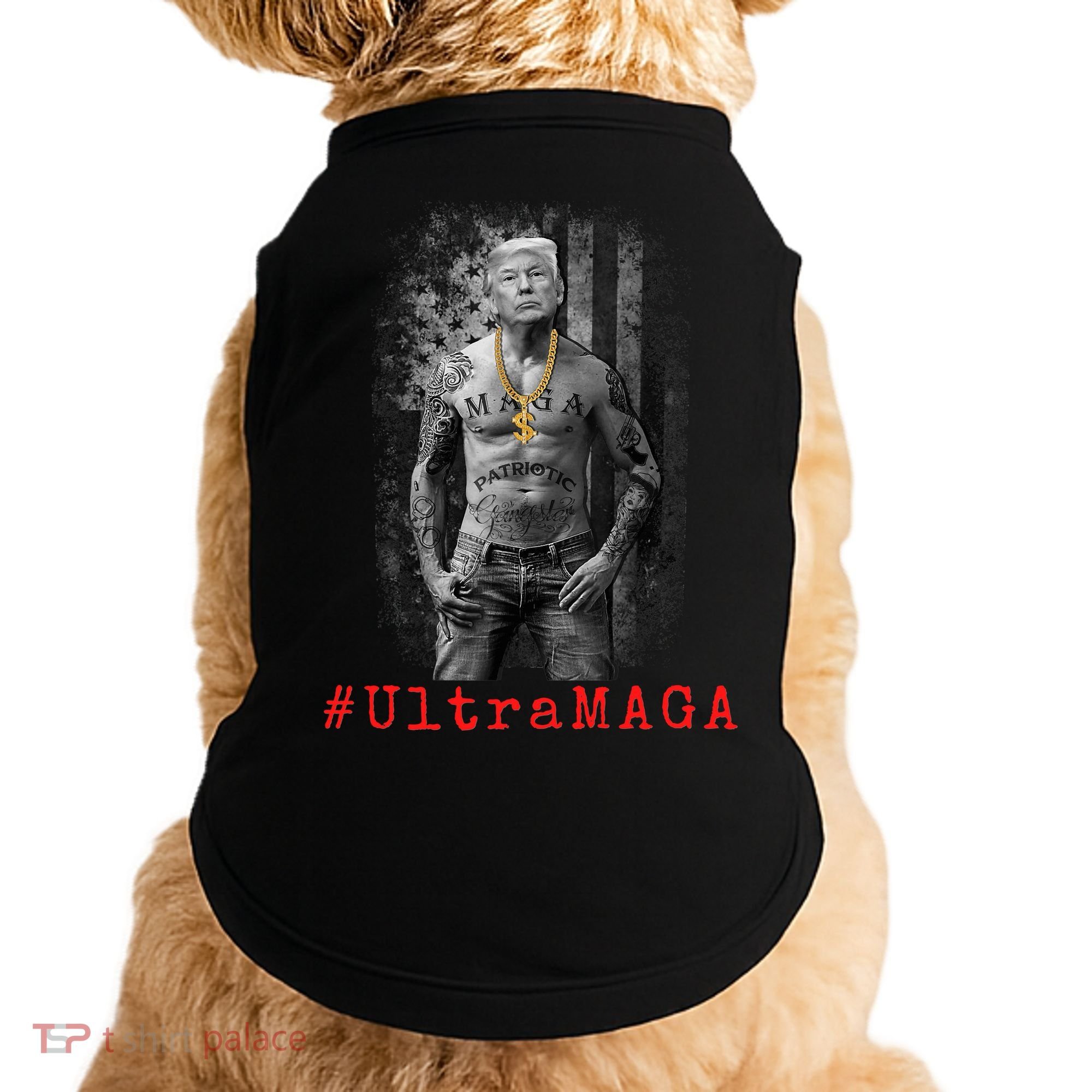 Ultra MAGA Funny Conservative Anti Biden Doggie Tank