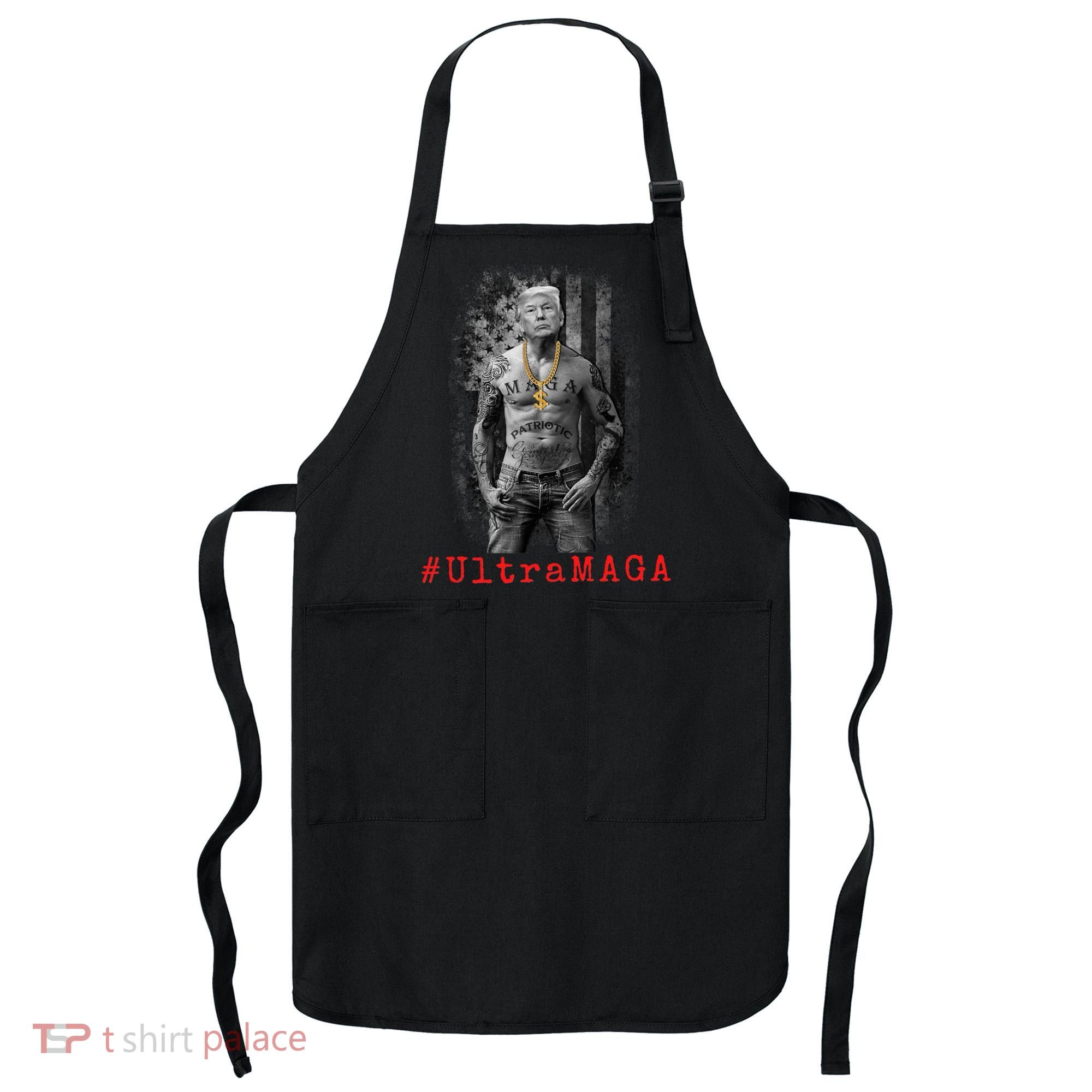Ultra MAGA Funny Conservative Anti Biden Apron