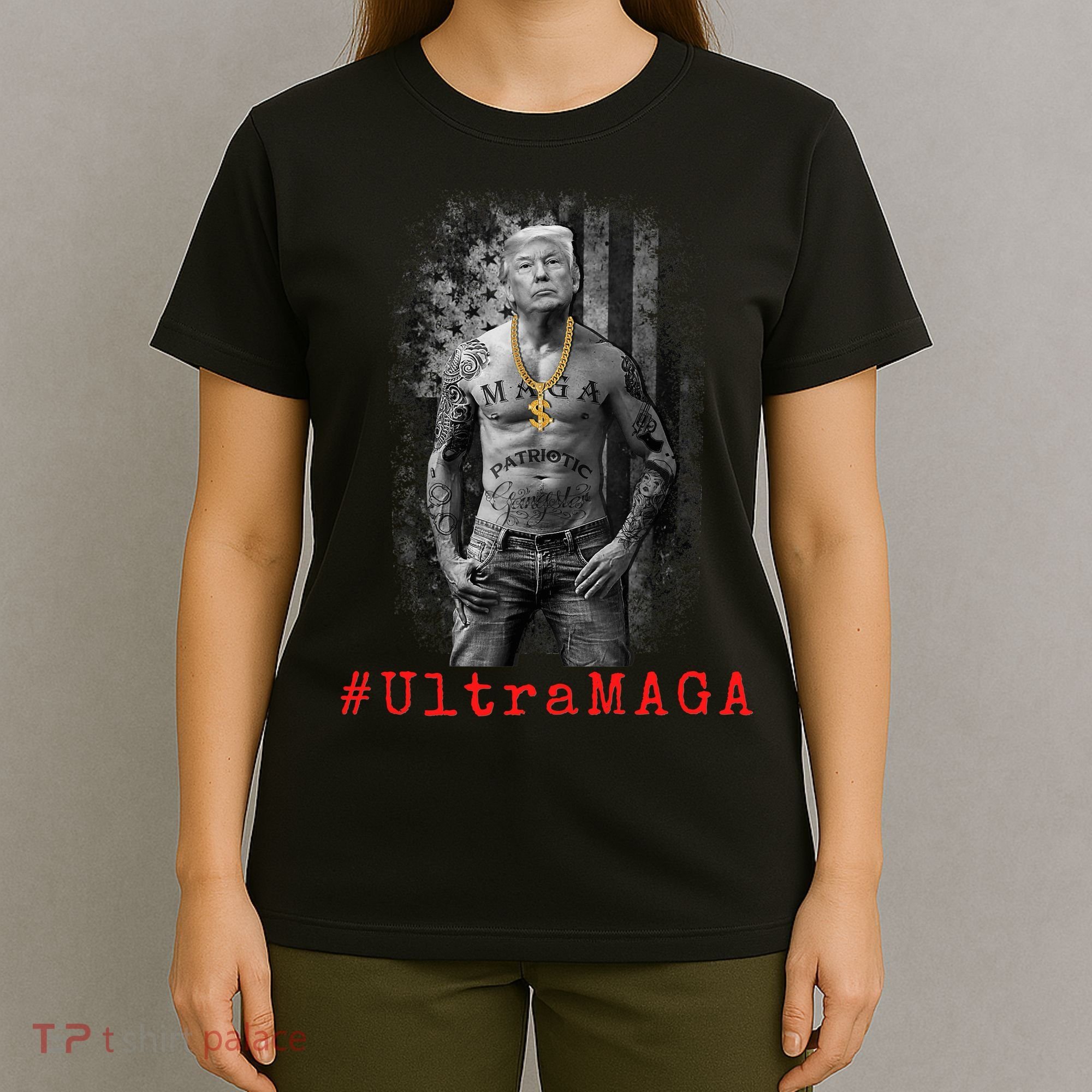 Ultra MAGA Funny Conservative Anti Biden T-Shirt