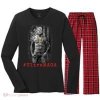 Ultra MAGA Funny Conservative Anti Biden Women's Long Sleeve Flannel Pajama Set  thumb 0